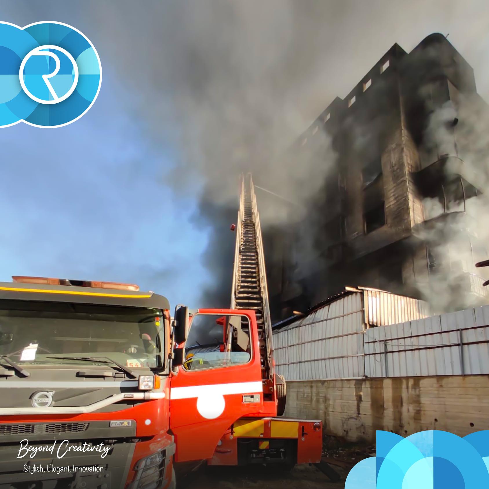 Royal participates in extinguishing a huge fire in Hebron