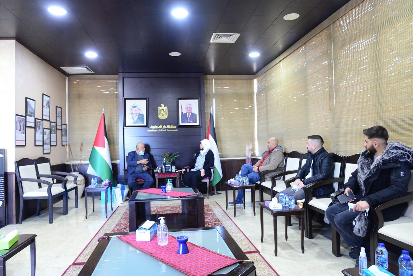 The Chairman of Royal Company visits the Governor of Ramallah City