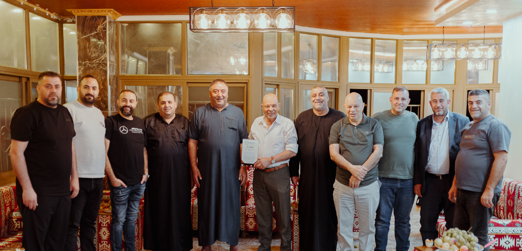 Hajj Mazen Zugheir honors the sons of the late Hajj Ziad Jaber in appreciation of their genuine stances with Royal Company