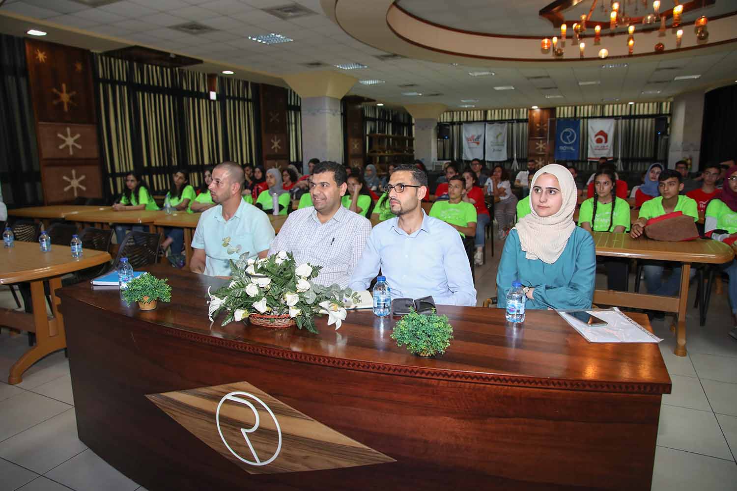 Palestinian vision students learn about the careers of Royal