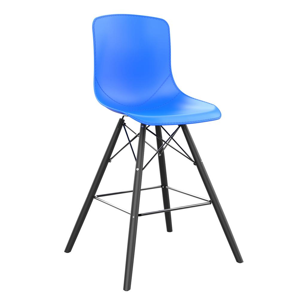 MAYA barstool 65cm black wooden legs