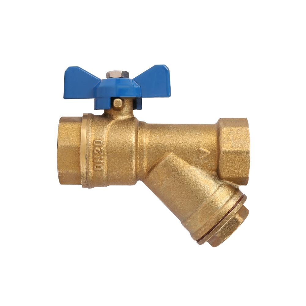 Thread Y Type Brass Strainer Filter Ball Valve