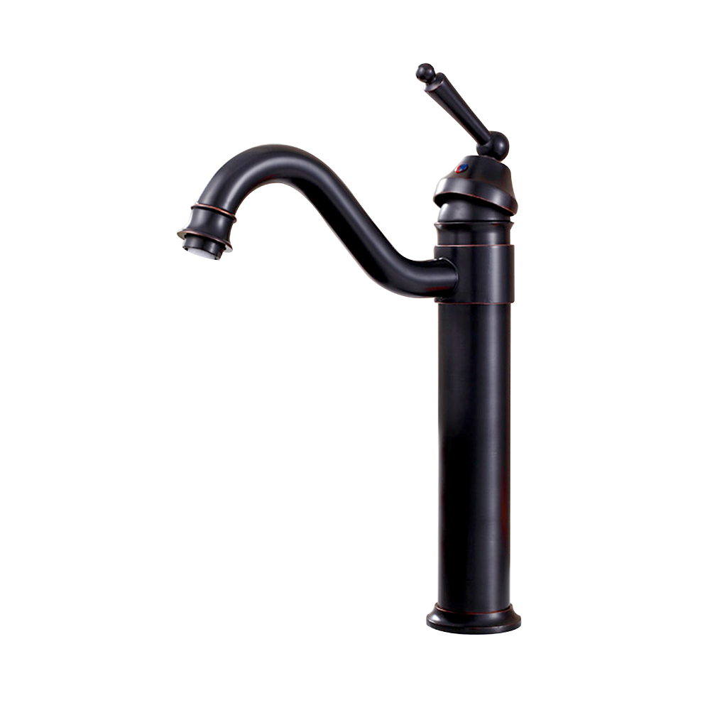 Long black basin faucet antique