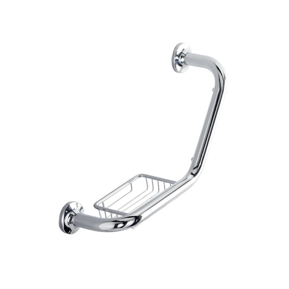 Wall Grab Bar With Soap Basket