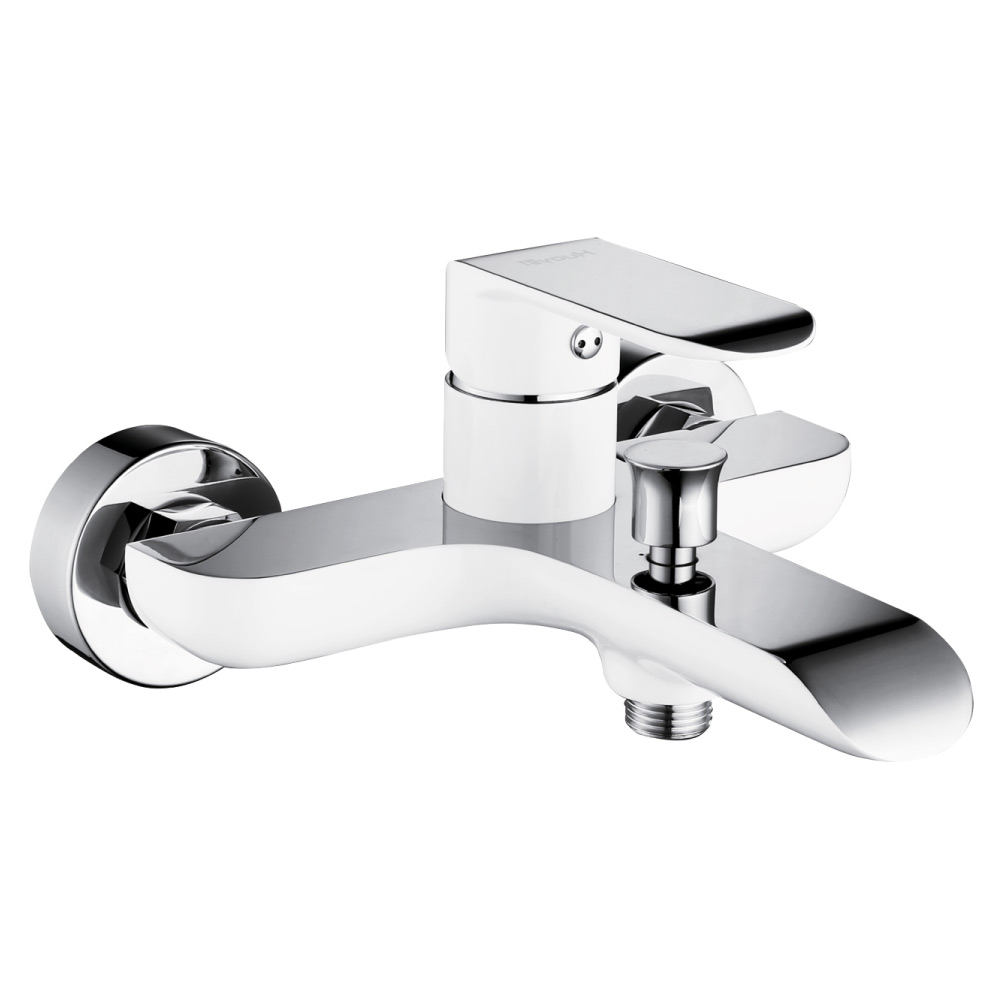 Bathtub Faucet  White With Chrome